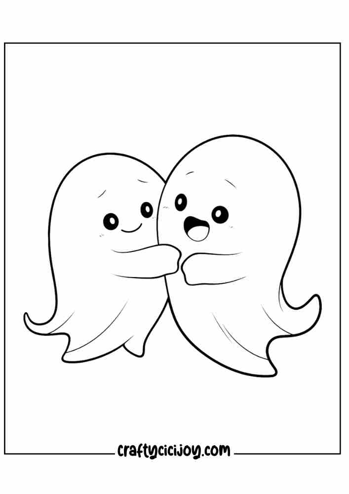 Ghost Coloring Page 7