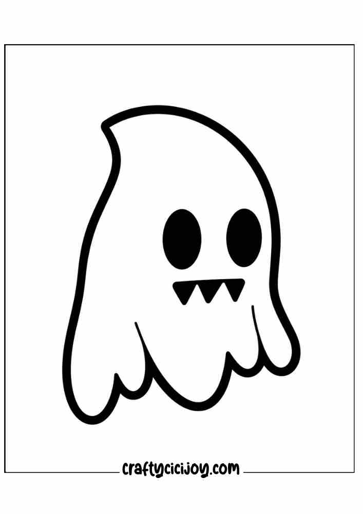 Ghost Coloring Page 8