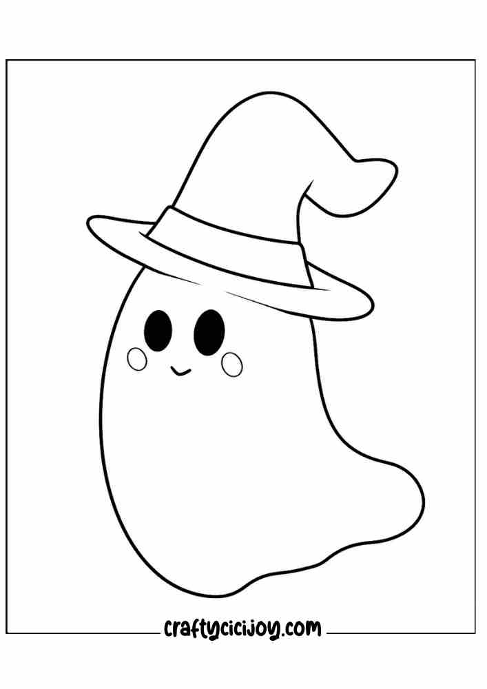 Ghost Coloring Page 9
