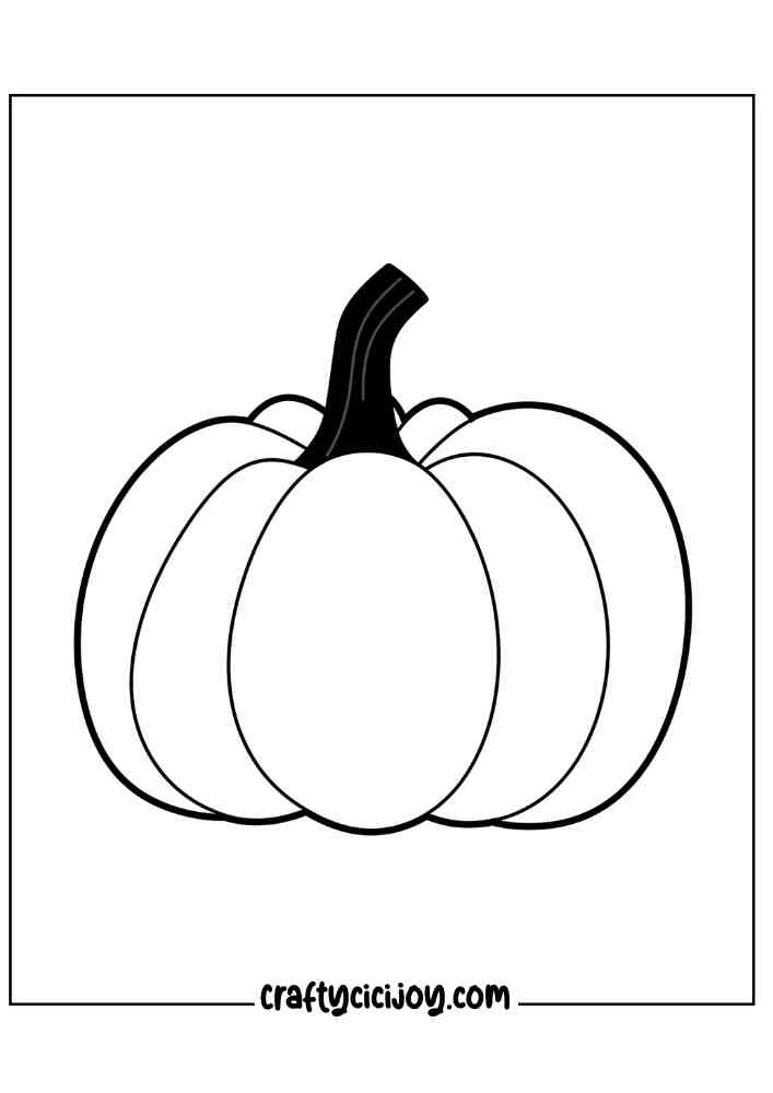 Pumpkin Coloring Page 2