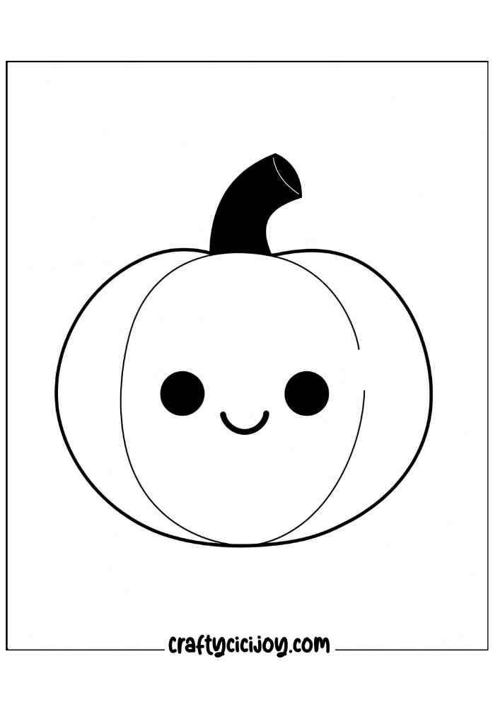 Pumpkin Coloring Page 8 1