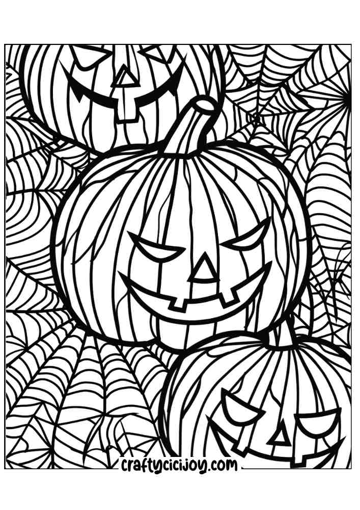 Pumpkin Coloring Pages For Adults 16