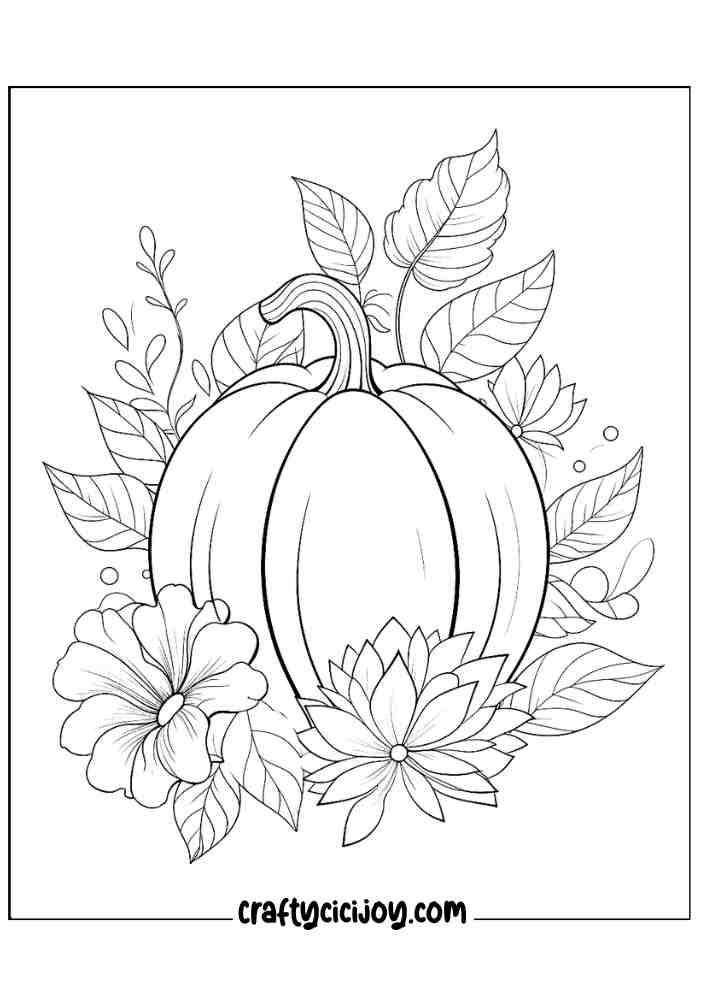 Pumpkin Coloring Pages For Adults 28
