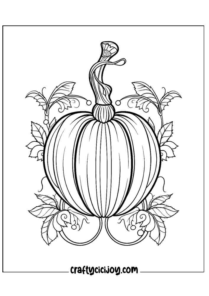 Pumpkin Coloring Pages For Adults 32