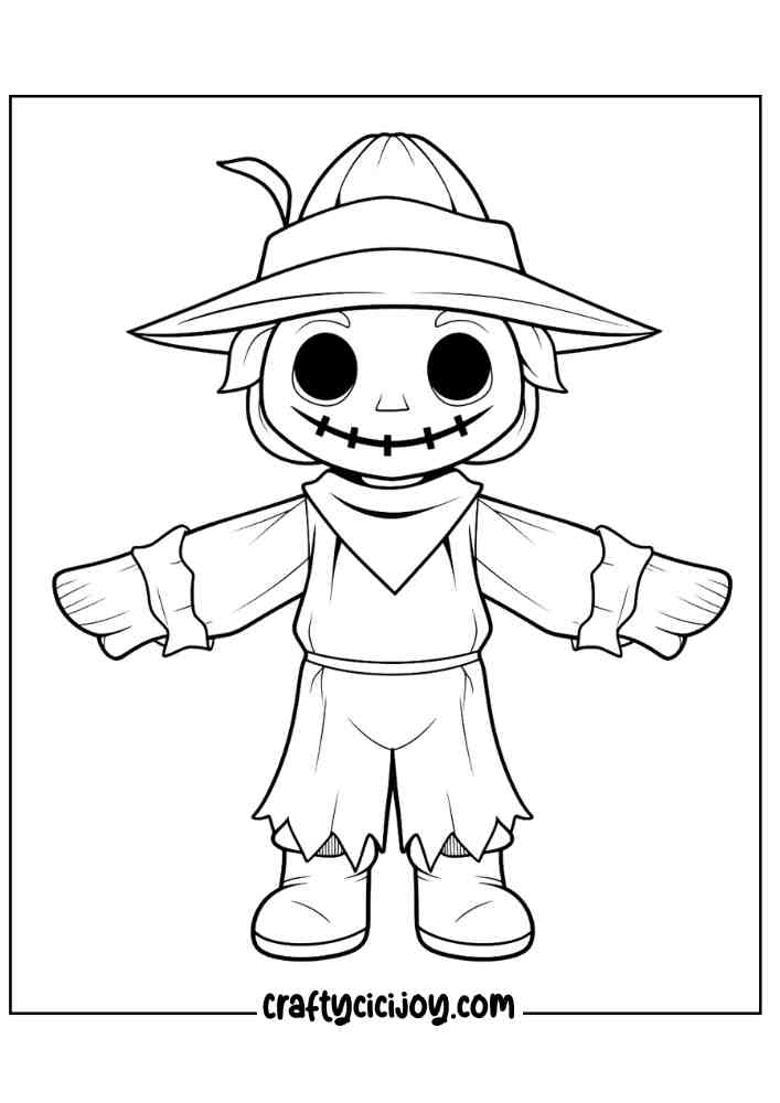 Scarecrow Coloring Pages 10