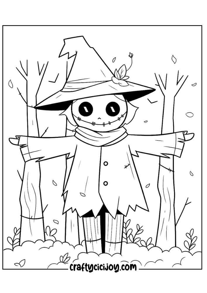 Scarecrow Coloring Pages 12