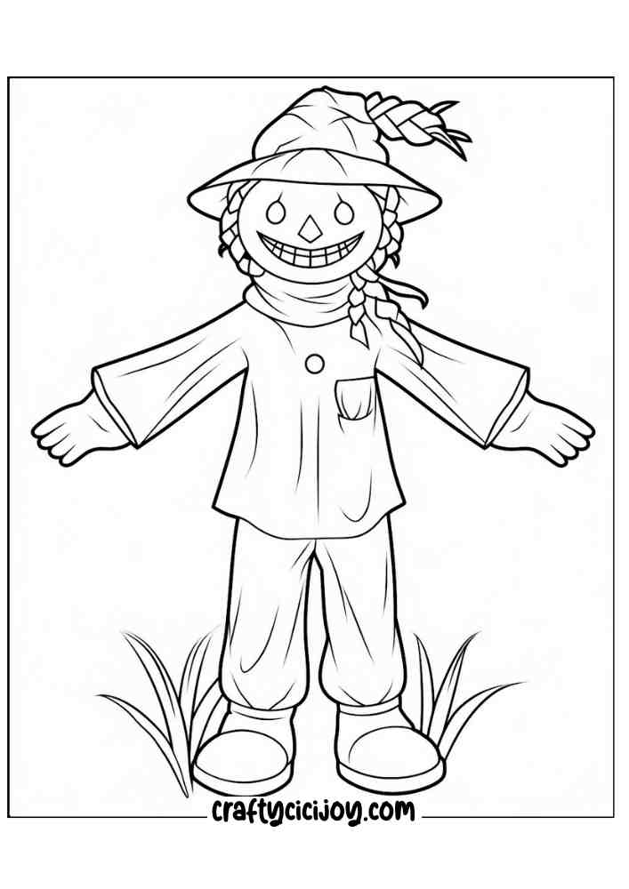 Scarecrow Coloring Pages 15