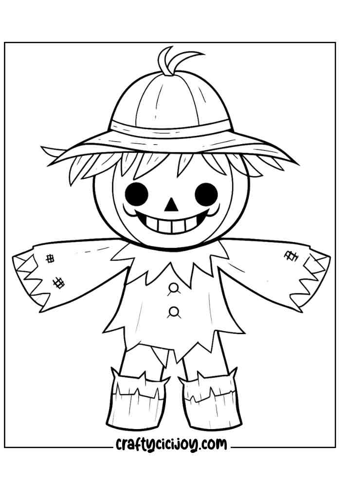 Scarecrow Coloring Pages 16