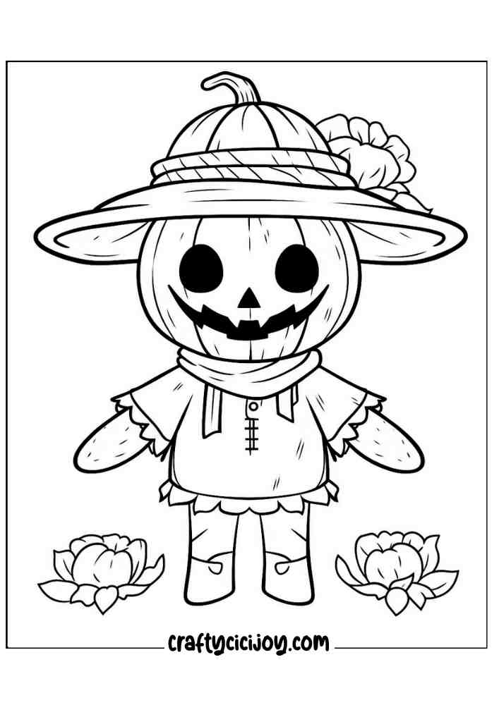 Scarecrow Coloring Pages 18