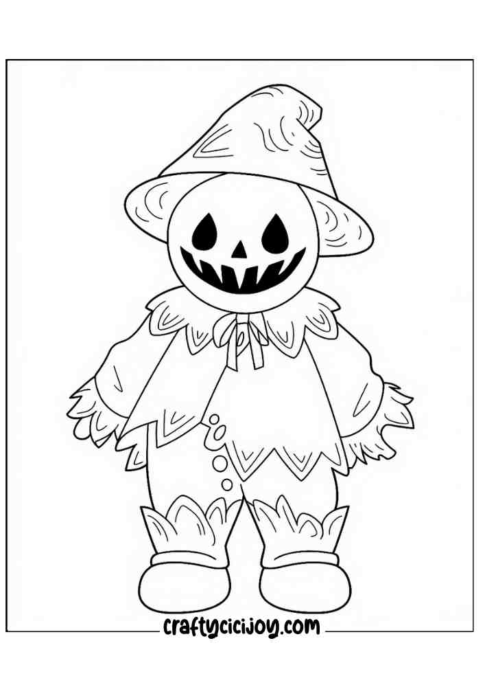 Scarecrow Coloring Pages 19
