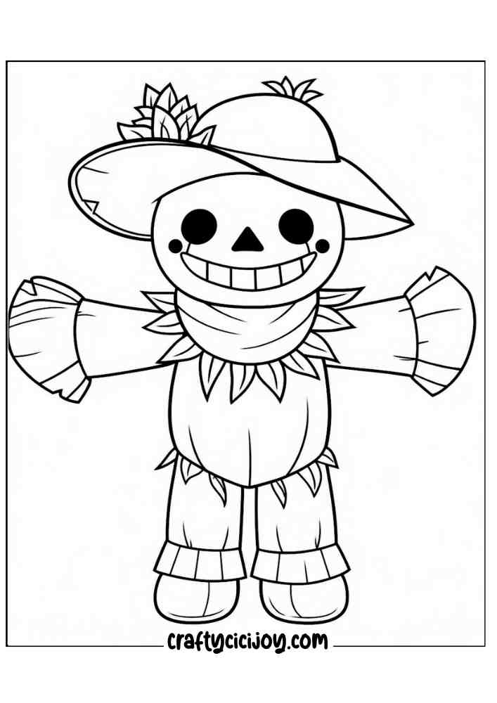 Scarecrow Coloring Pages 3