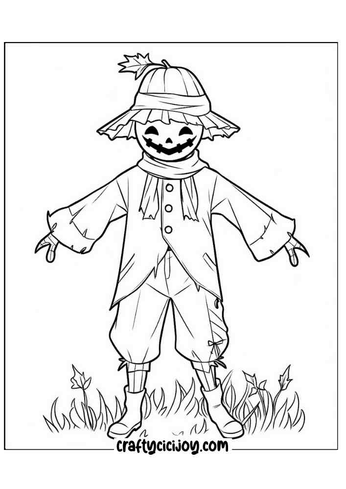 Scarecrow Coloring Pages 5