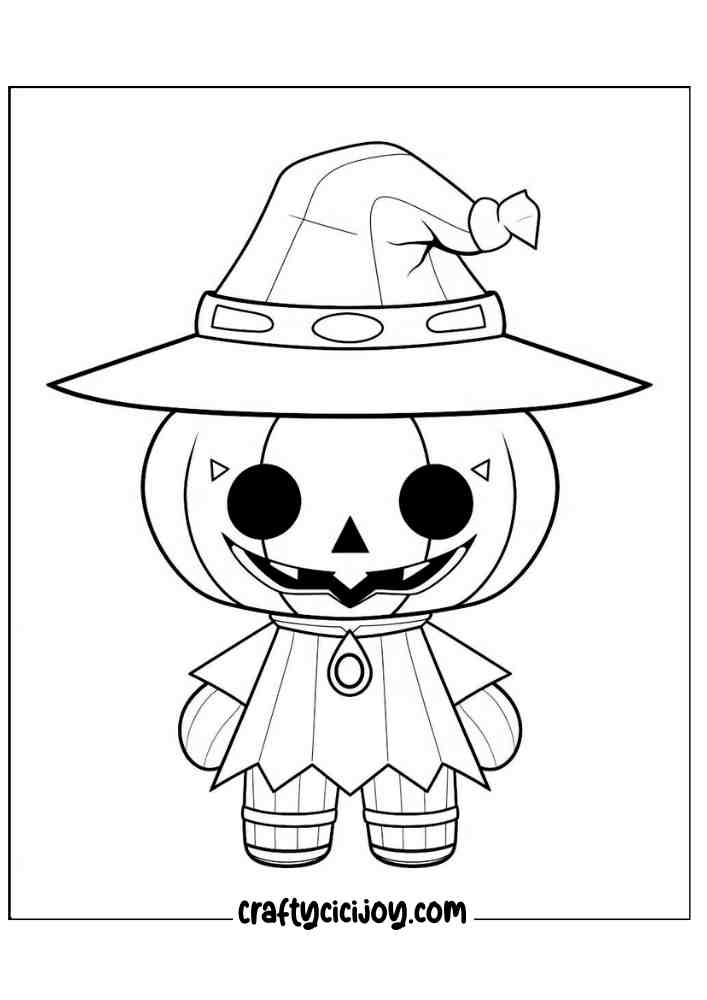 Scarecrow Coloring Pages 8