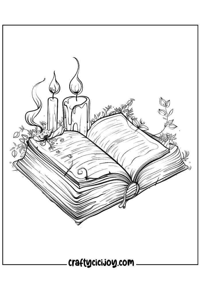 Aesthetic Halloween Coloring Pages 18