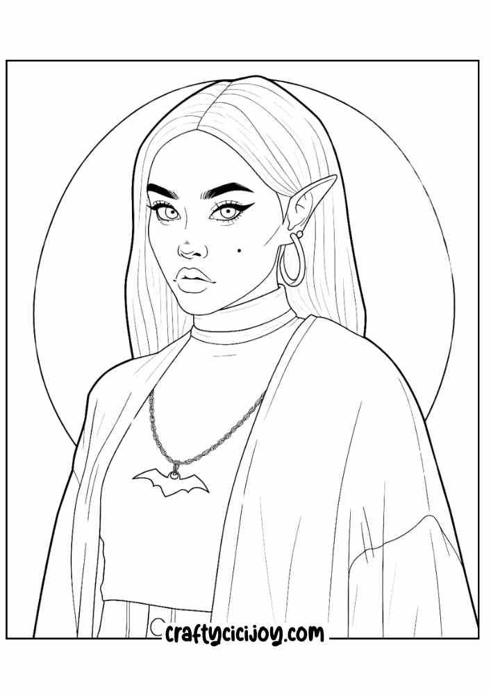Aesthetic Halloween Coloring Pages 27