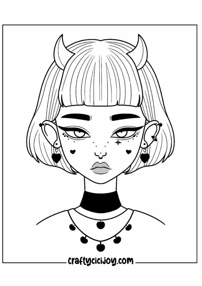 Aesthetic Halloween Coloring Pages 30