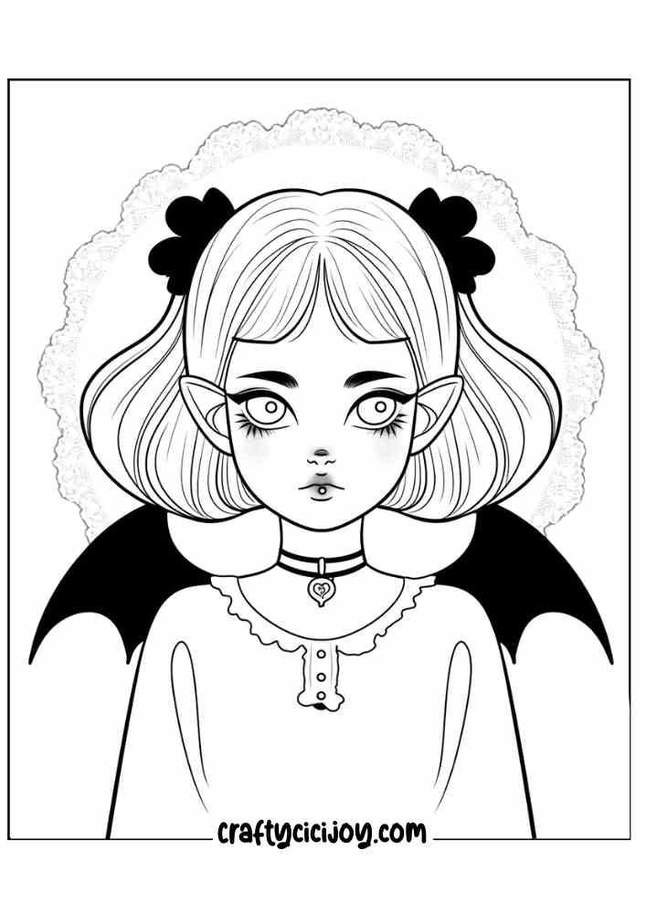 Aesthetic Halloween Coloring Pages 31