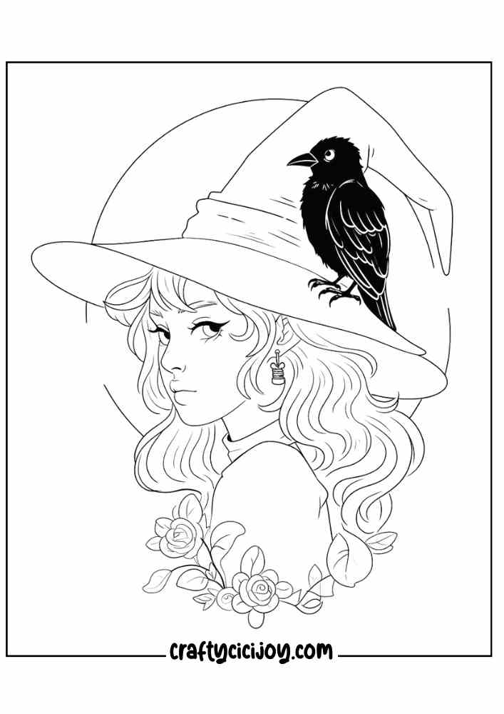 Aesthetic Halloween Coloring Pages 33