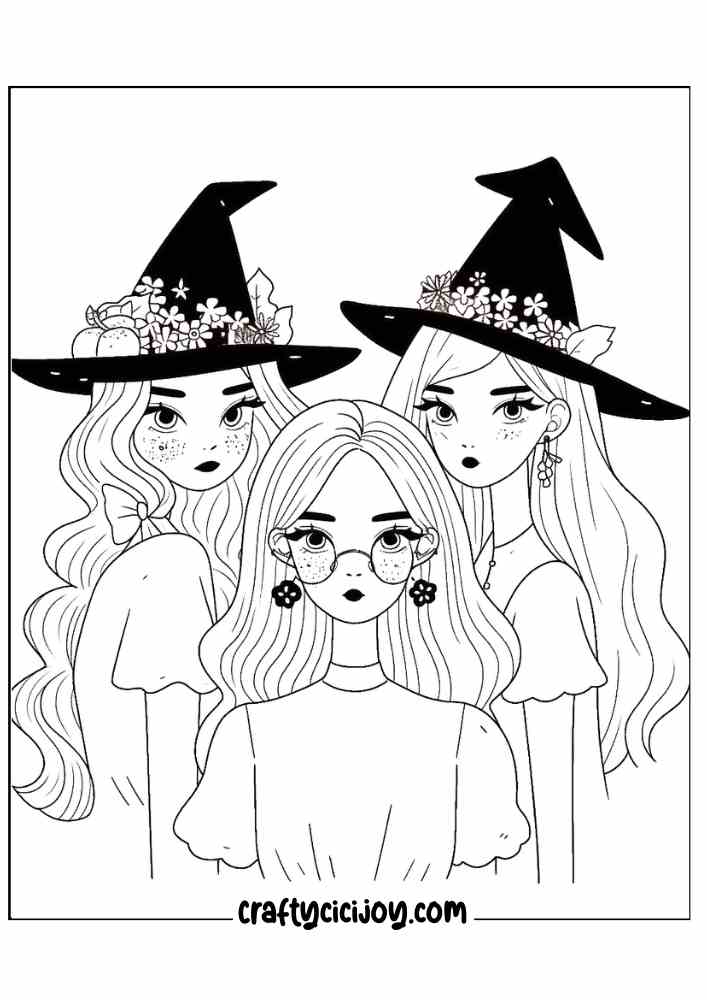 Aesthetic Halloween Coloring Pages 37