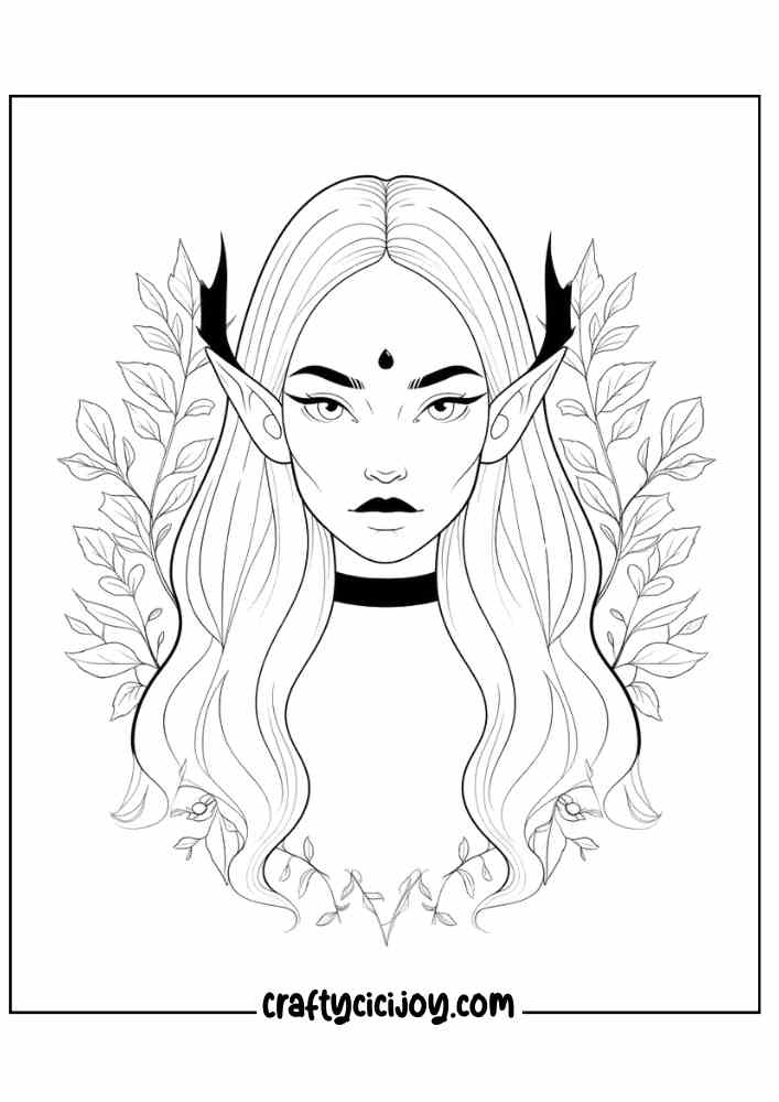 Aesthetic Halloween Coloring Pages 38