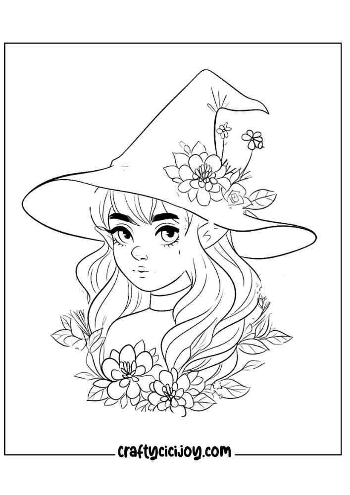 Aesthetic Halloween Coloring Pages 43