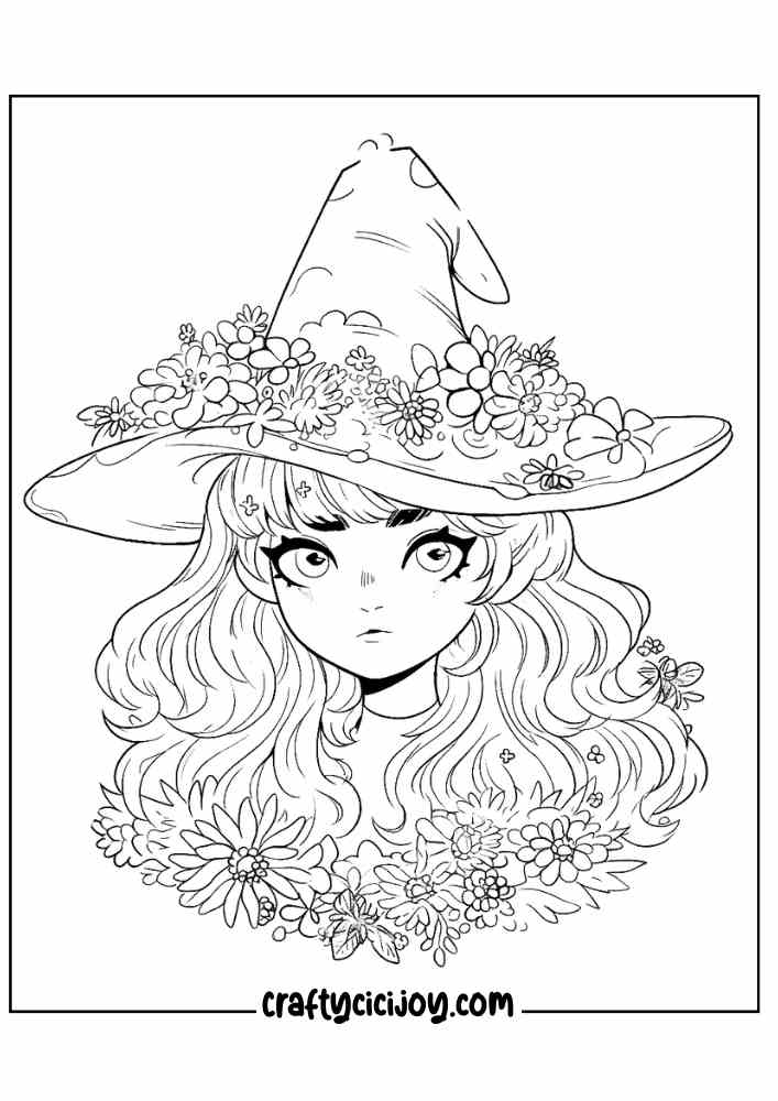 Aesthetic Halloween Coloring Pages 44