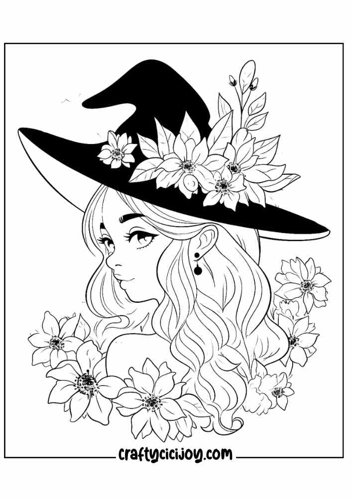 Aesthetic Halloween Coloring Pages 45