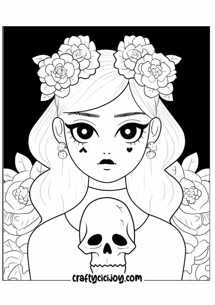 Aesthetic Halloween Coloring Pages 48