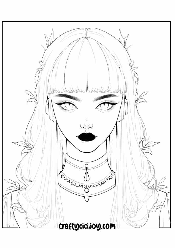 Aesthetic Halloween Coloring Pages 50