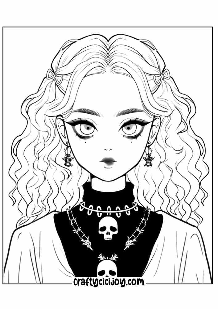 Aesthetic Halloween Coloring Pages 51