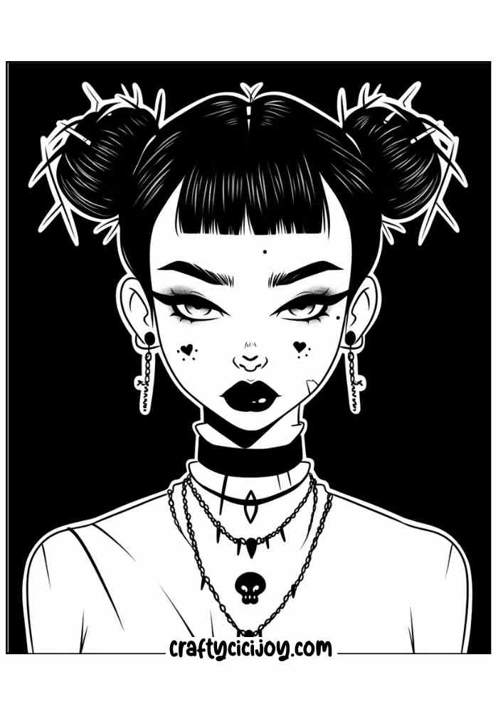 Aesthetic Halloween Coloring Pages 52