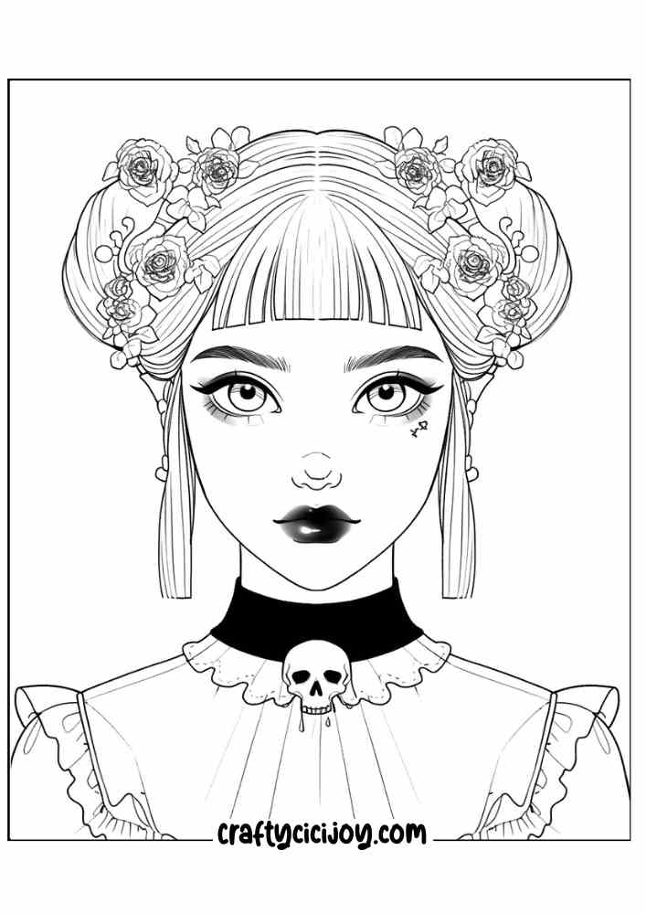 Aesthetic Halloween Coloring Pages 55
