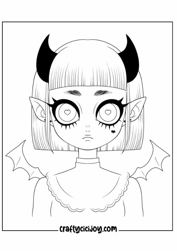 Aesthetic Halloween Coloring Pages 6