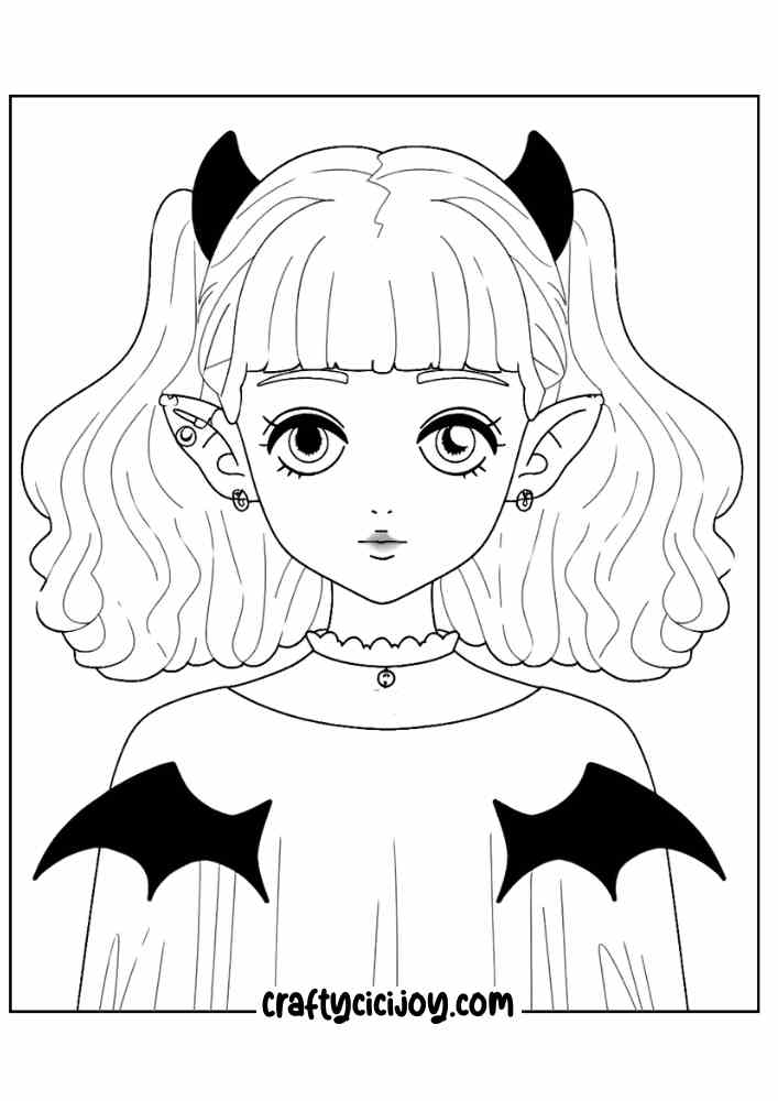 Aesthetic Halloween Coloring Pages 7