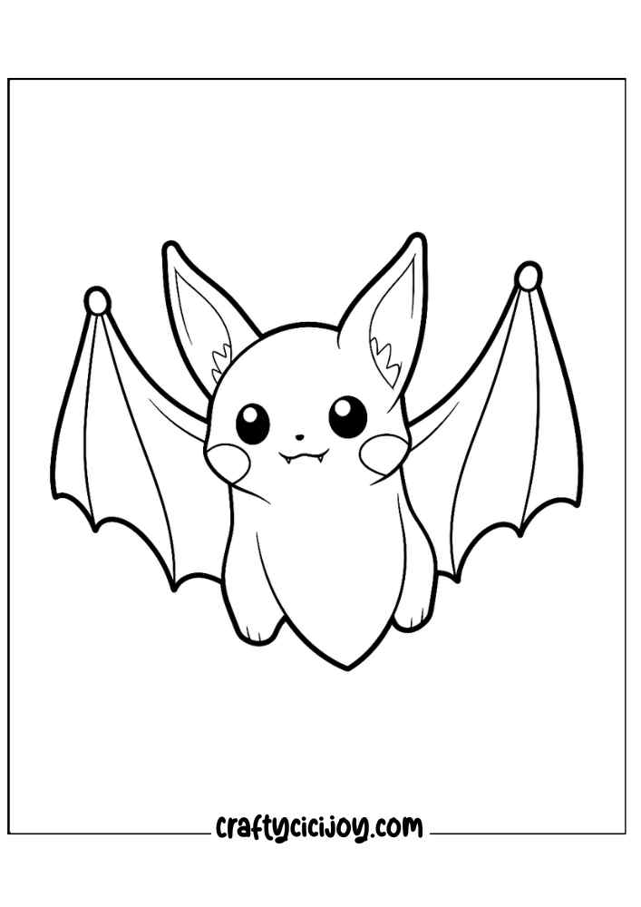 Bat Coloring Pages 14