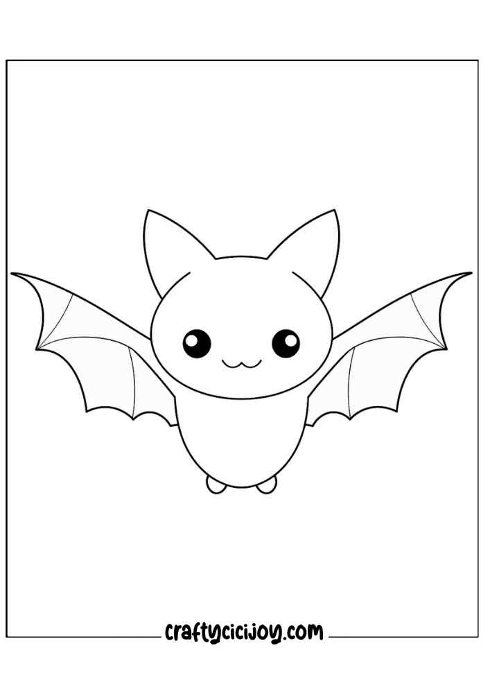 Bat Coloring Pages 4