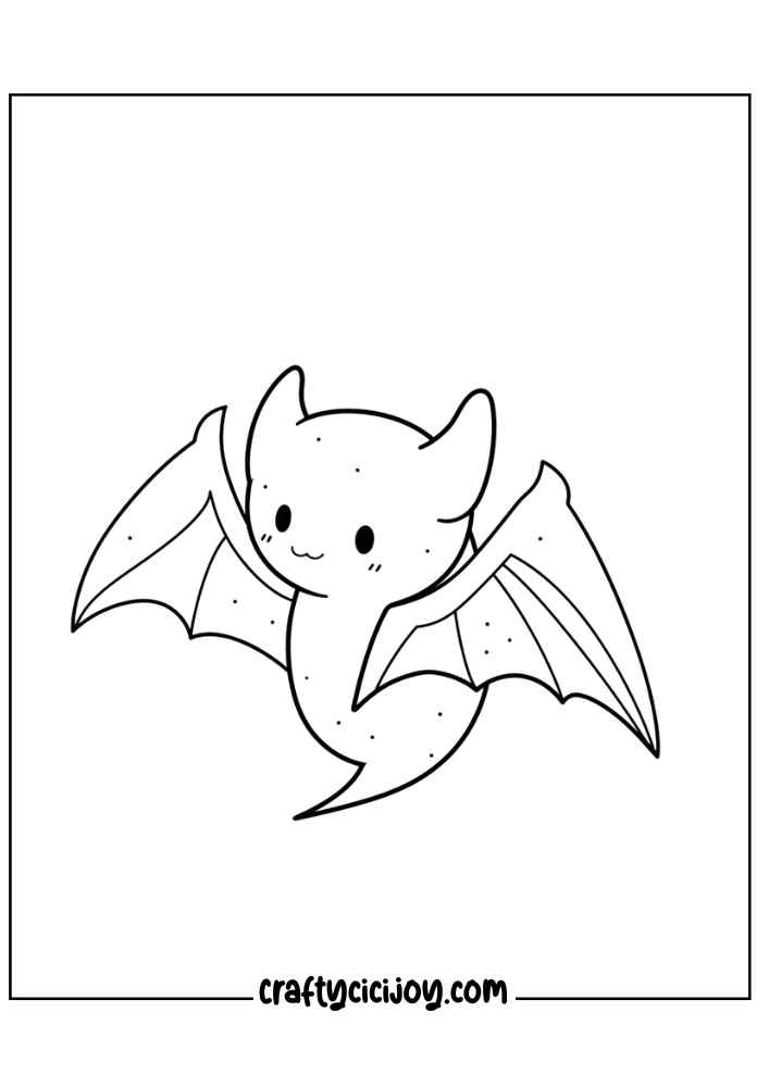 Bat Coloring Pages 6