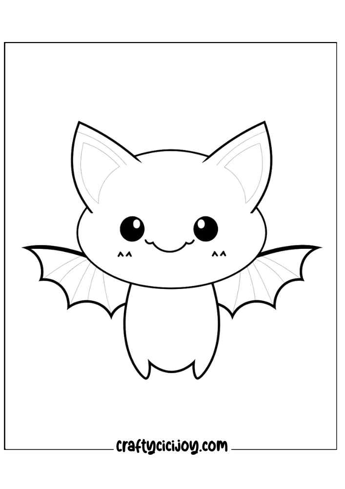 Bat Coloring Pages 7