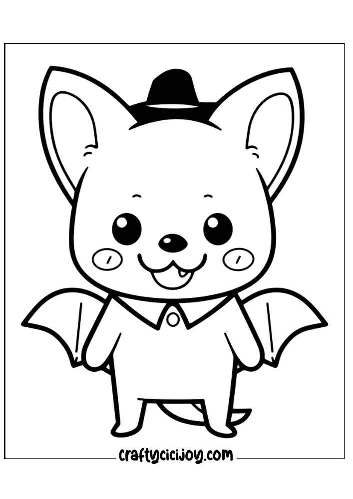 Bat Coloring Pages 8
