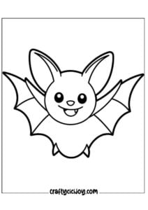 Cute Bat Coloring Pages (10 Free Printable PDFs)