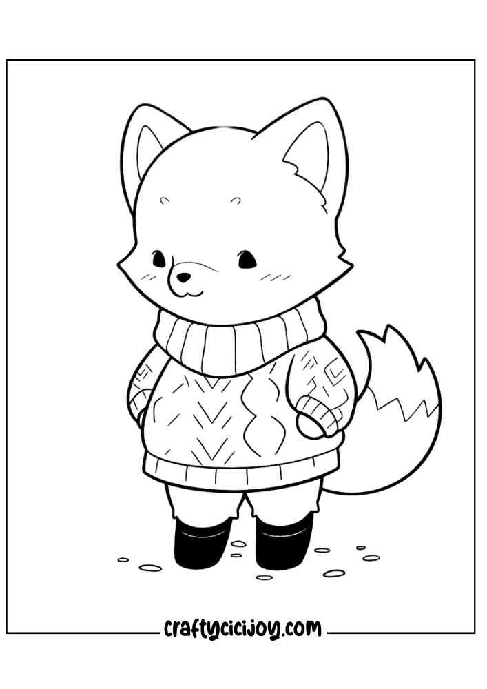 Cute Fall Coloring Pages 36