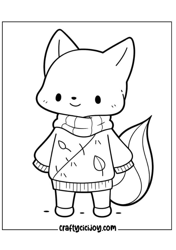 40 Cute Fall Coloring Pages (100% Free PDF Printable) - Crafty Cici Joy