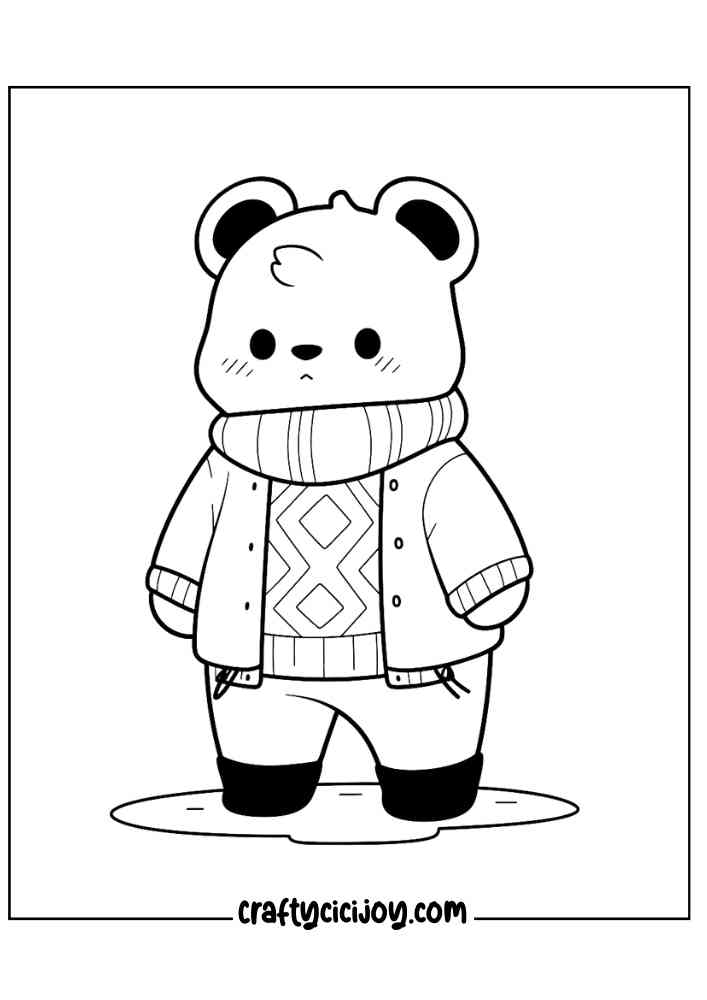 Cute Fall Coloring Pages 43
