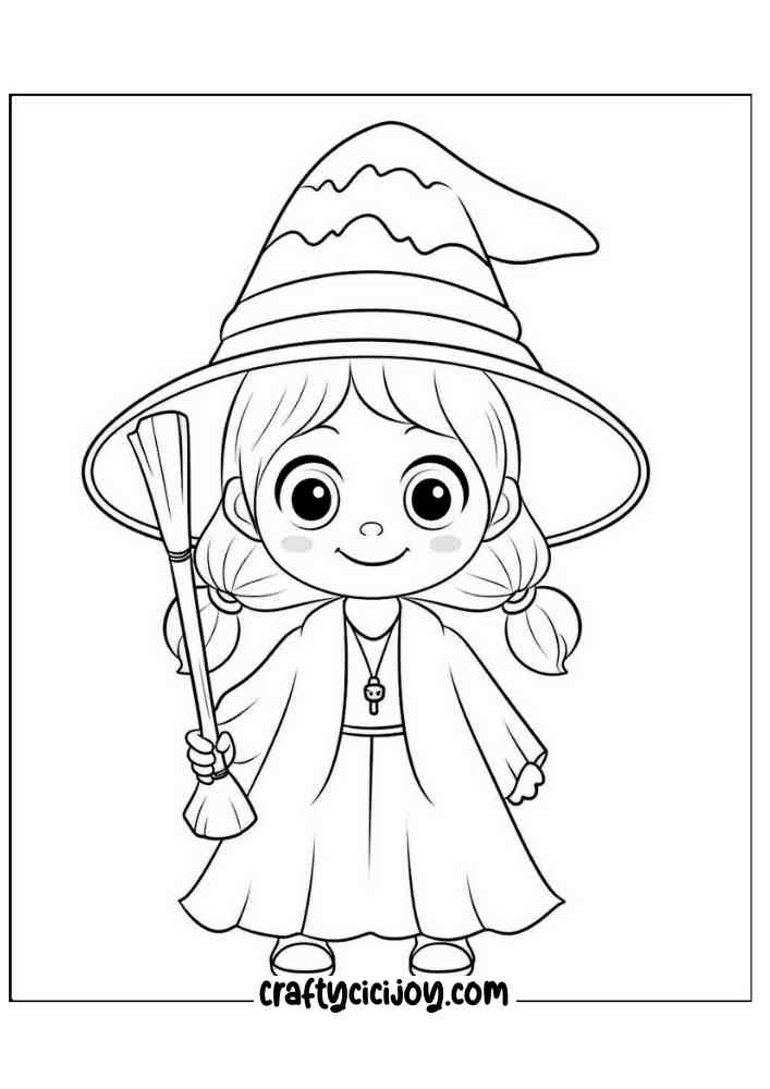 Easy Halloween Coloring Pages 18