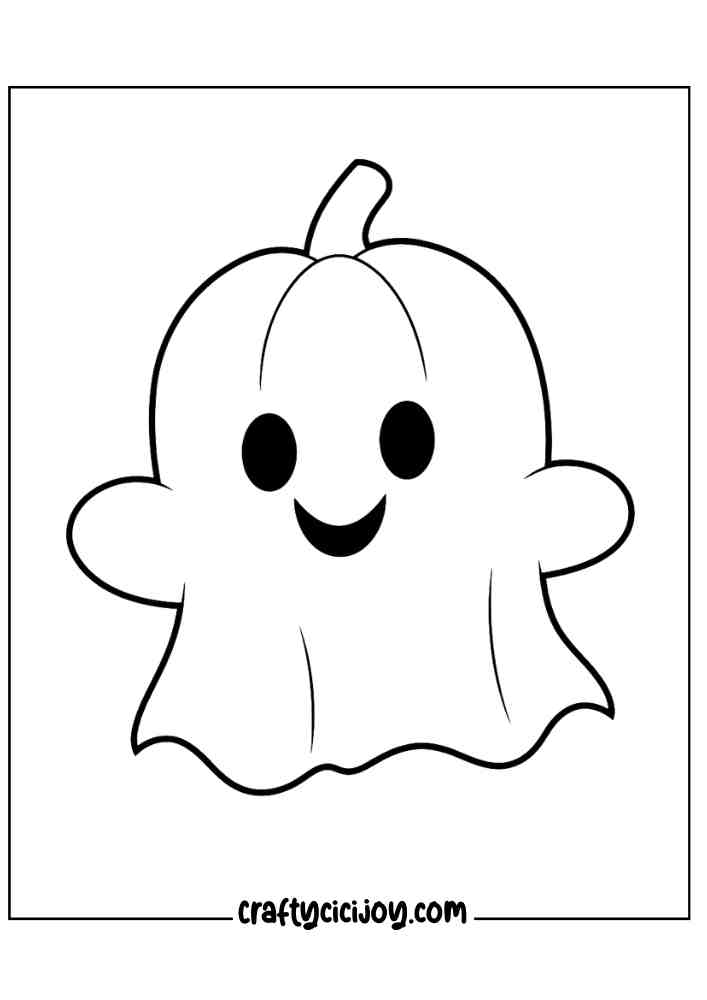 Easy Halloween Coloring Pages 2