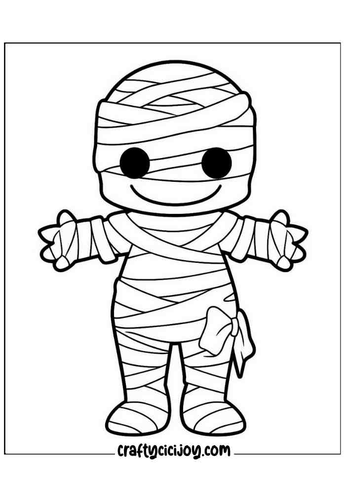 Easy Halloween Coloring Pages 21
