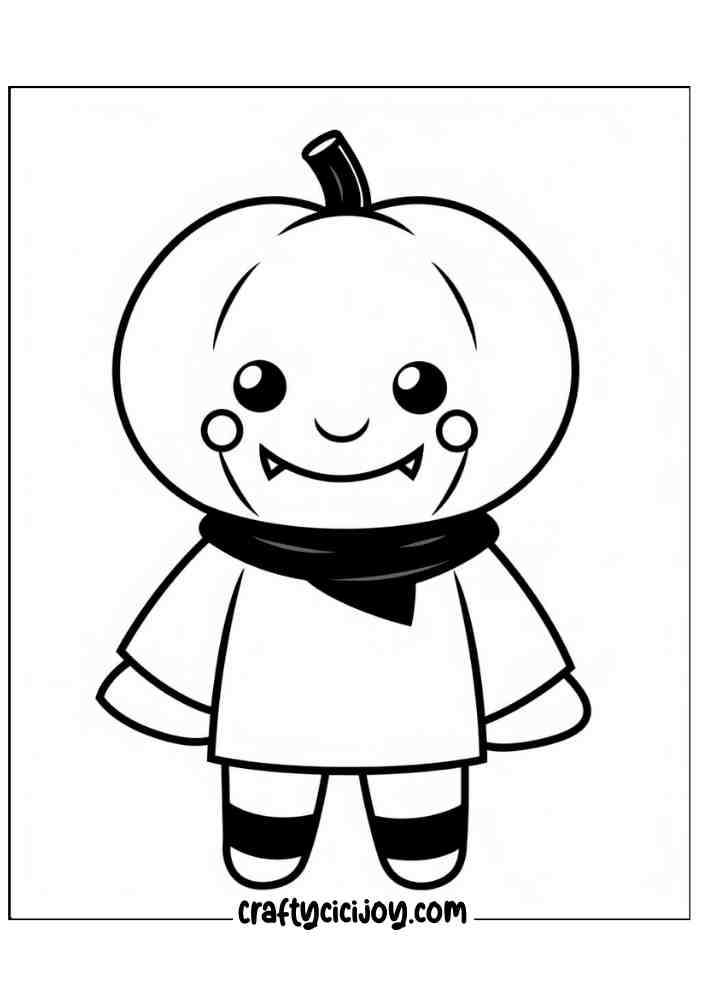 Easy Halloween Coloring Pages 27