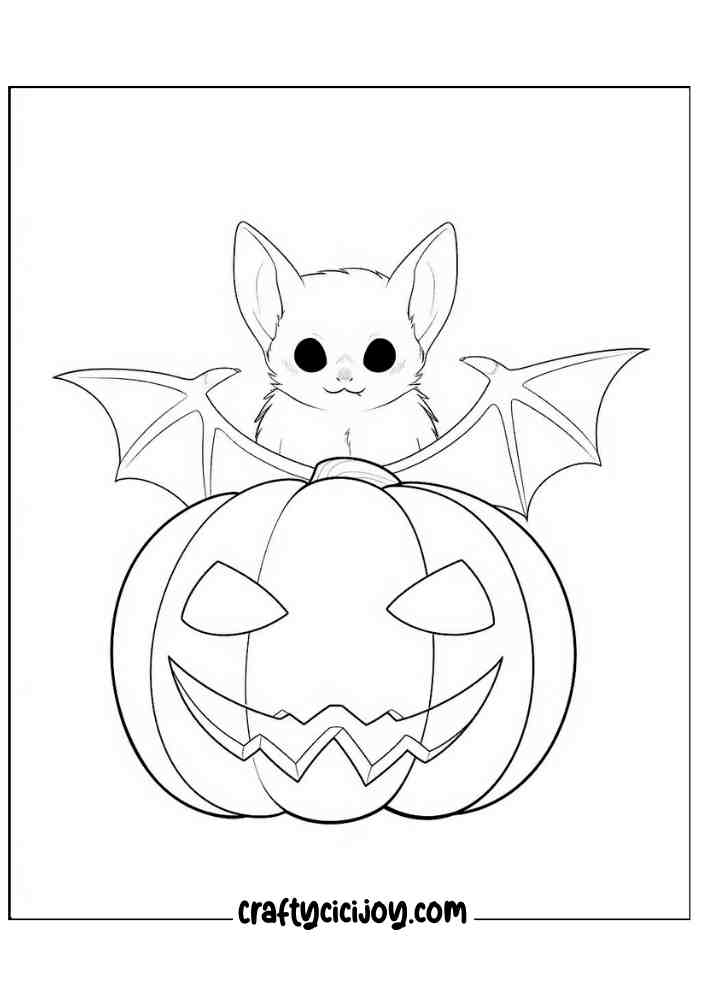 Easy Halloween Coloring Pages 35