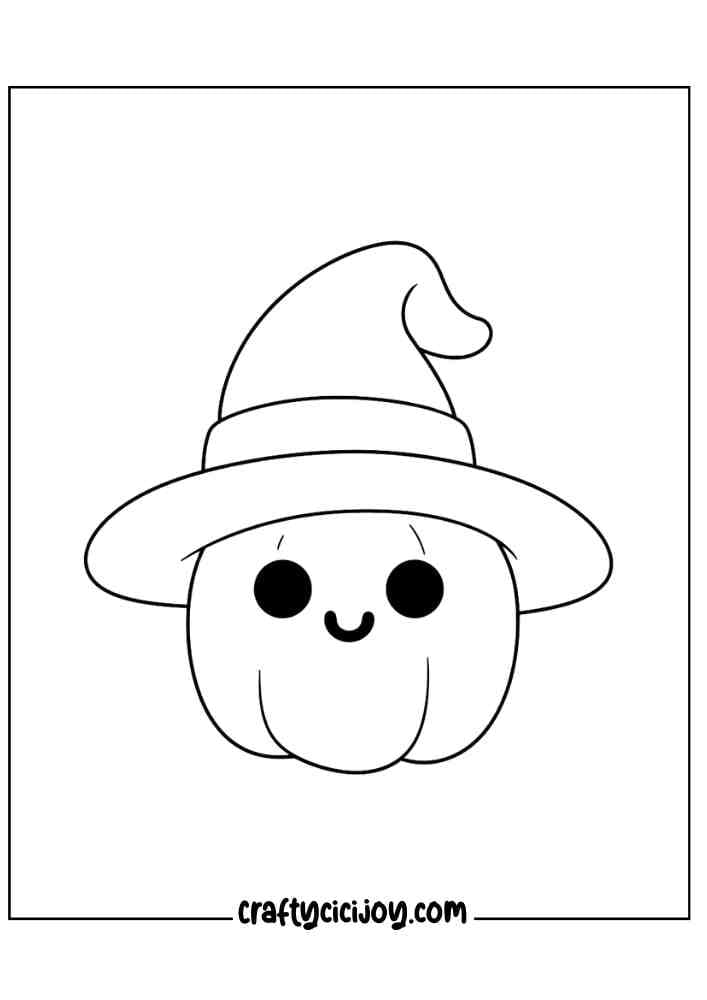 Easy Halloween Coloring Pages 4