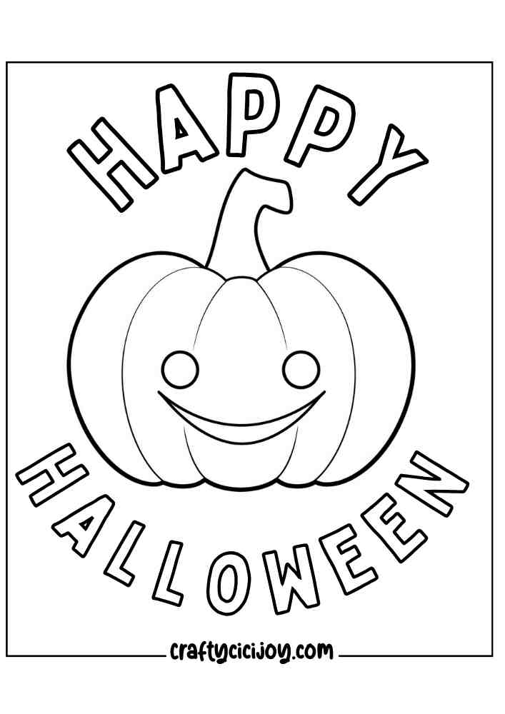 Easy Halloween Coloring Pages 47